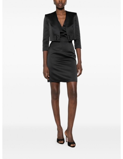 Rochie ELISABETTA FRANCHI, DRESS WITH JACKET, Negru - TB00161E2110