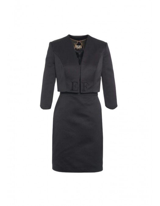 Rochie ELISABETTA FRANCHI, DRESS WITH JACKET, Negru - TB00161E2110