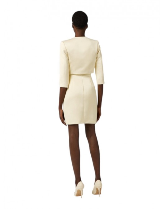Rochie ELISABETTA FRANCHI, DRESS WITH JACKET, Alb - TB00161E2193