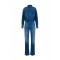 Salopeta ELISABETTA FRANCHI, Denim jumpsuit with jewel padlock