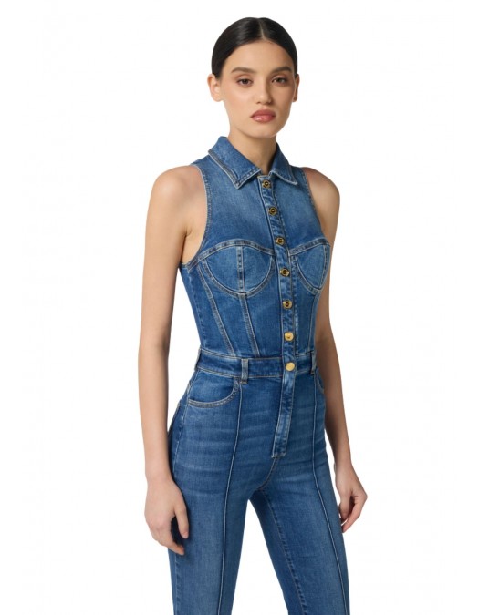 SALOPETA ELISABETTA FRANCHI, fara maneci, Denim - TJ41D56E2104 SALOPETA ELISABETTA FRANCHI, fara maneci, Denim - TJ41D56E2104