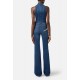 Salopeta ELISABETTA FRANCHI, Denim jumpsuit with crossover laces - TJ43D61E2139