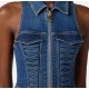 Salopeta ELISABETTA FRANCHI, Denim jumpsuit with crossover laces - TJ43D61E2139