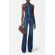 Salopeta ELISABETTA FRANCHI, Denim jumpsuit with crossover laces - TJ43D61E2139