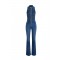 Salopeta ELISABETTA FRANCHI, Denim jumpsuit with crossover laces