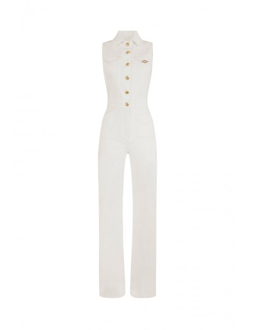 Salopeta ELISABETTA FRANCHI,Denim jumpsuit with logo detail - TJ45N61E2360