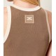 Top ELISABETTA FRANCHI, Knit fabric top with shiny viscose bands, Maro - TK71S61E2727