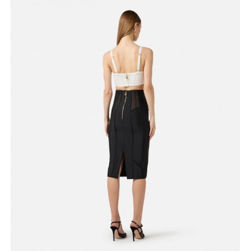 Top ELISABETTA FRANCHI, Top in 3D knit fabric