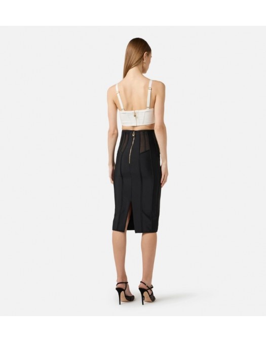 Top ELISABETTA FRANCHI, Top in 3D knit fabric - TK82D62E2AI6