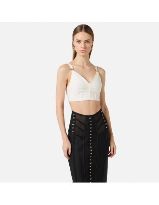 Top ELISABETTA FRANCHI, Top in 3D knit fabric - TK82D62E2AI6