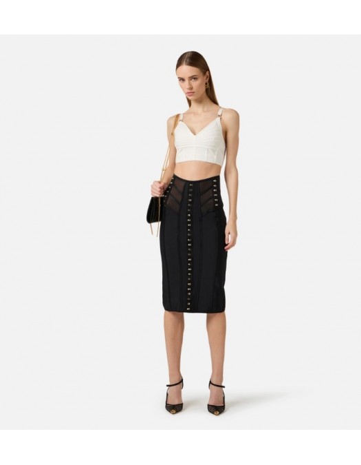 Top ELISABETTA FRANCHI, Top in 3D knit fabric - TK82D62E2AI6