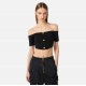 Top ELISABETTA FRANCHI,  knit fabric, Negru - TK86B62E2110