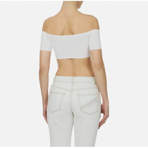 Top ELISABETTA FRANCHI,  knit fabric, Alb