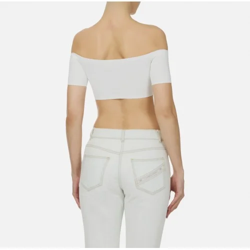 Top ELISABETTA FRANCHI,  knit fabric, Alb