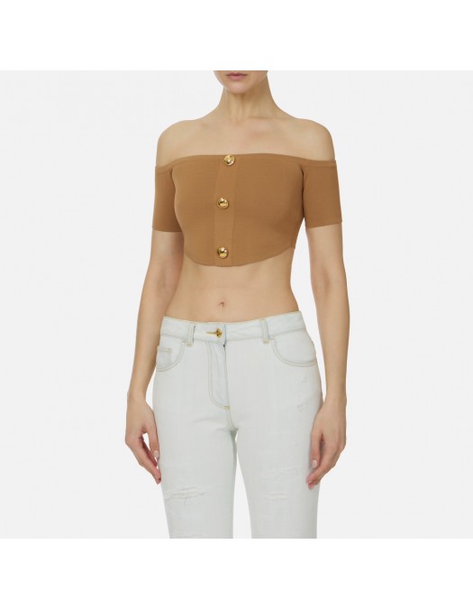 Top ELISABETTA FRANCHI,  knit fabric, Maro - TK86B62E2AI6
