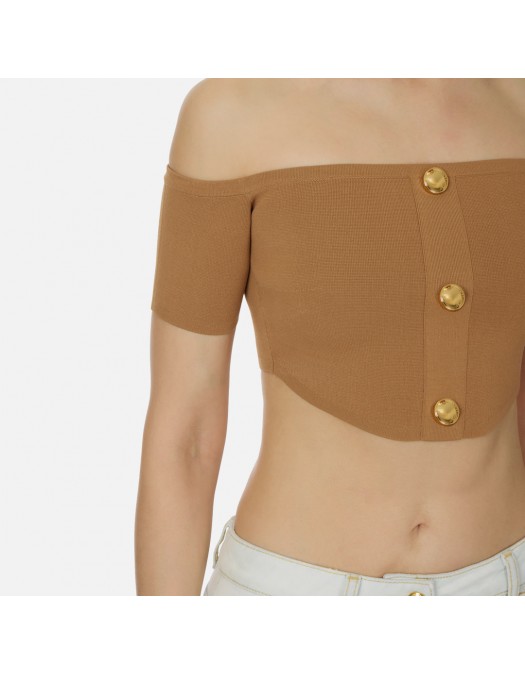 Top ELISABETTA FRANCHI,  knit fabric, Maro - TK86B62E2AI6