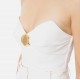 TOP ELISABETTA FRANCHI,Jjewelled Decoration, White - TO01851E2360 TOP ELISABETTA FRANCHI,Jjewelled Decoration, White - TO01851E2360