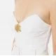 TOP ELISABETTA FRANCHI,Jjewelled Decoration, White - TO01851E2360 TOP ELISABETTA FRANCHI,Jjewelled Decoration, White - TO01851E2360
