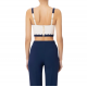 TOP ELISABETTA FRANCHI, Double Layer, Embroidered, White Butter, Navy Blue - TO01952E2DN9 TOP ELISABETTA FRANCHI, Double Layer, Embroidered, White Butter, Navy Blue - TO01952E2DN9