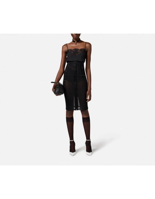 TOP ELISABETTA FRANCHI, Lace Details, Black - TO02753E3110 TOP ELISABETTA FRANCHI, Lace Details, Black - TO02753E3110