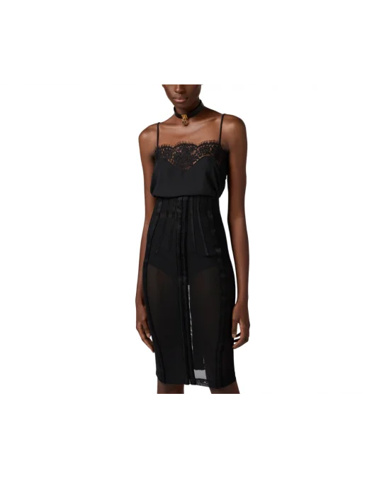TOP ELISABETTA FRANCHI, Lace Details, Black - TO02753E3110 TOP ELISABETTA FRANCHI, Lace Details, Black - TO02753E3110