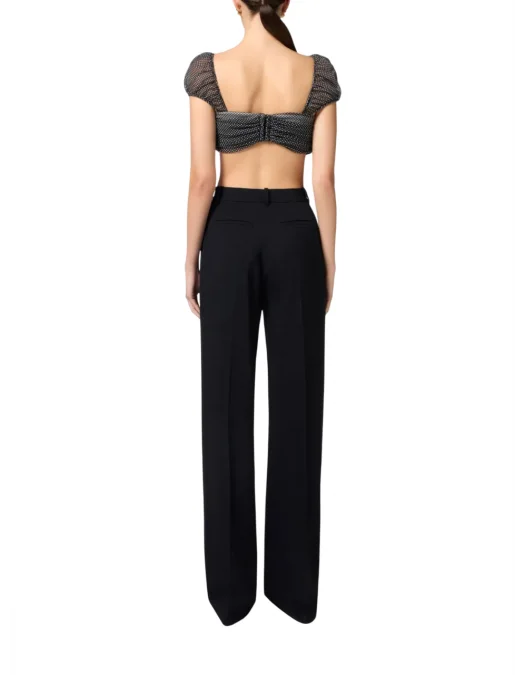 TRICOU ELISABETTA FRANCHI, Polka Dot Print, Top, Black - TO03652E2685 TRICOU ELISABETTA FRANCHI, Polka Dot Print, Top, Black - TO03652E2685