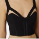 TOP ELISABETTA FRANCHI, Tule Details, Modern, Black - TO03856E2110 TOP ELISABETTA FRANCHI, Tule Details, Modern, Black - TO03856E2110