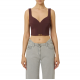 TOP ELISABETTA FRANCHI, Slim, Logo Insert, Burgundy, Red - TO03956E2EA7 TOP ELISABETTA FRANCHI, Slim, Logo Insert, Burgundy, Red - TO03956E2EA7