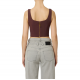 TOP ELISABETTA FRANCHI, Slim, Logo Insert, Burgundy, Red - TO03956E2EA7 TOP ELISABETTA FRANCHI, Slim, Logo Insert, Burgundy, Red - TO03956E2EA7