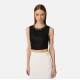 Top ELISABETTA FRANCHI, Linen-blend top with jewel chain, Negru - TO06062E2110
