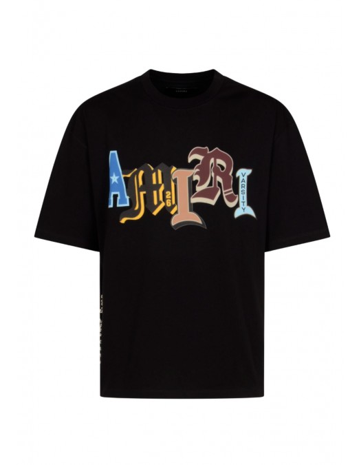 Tricou AMIRI, Blue T-shirt with a logo, Black - TOJR1006001