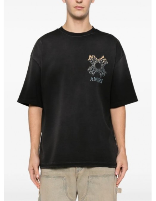 Tricou AMIRI, Ma Quad Flames T-shirt - TOJR1112BLACK