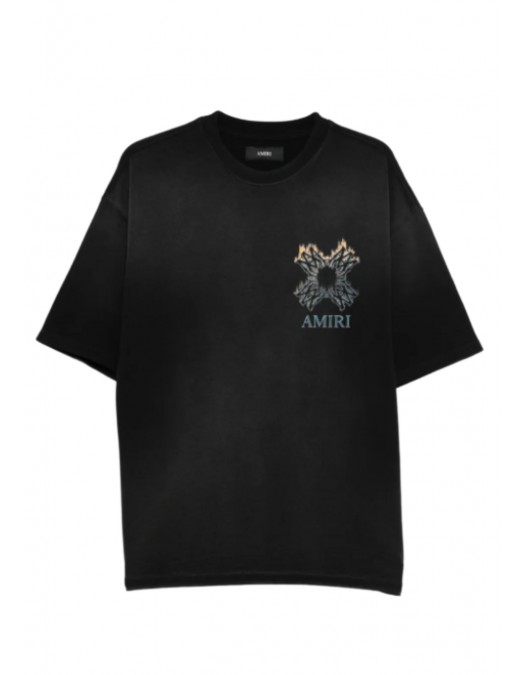 Tricou AMIRI, Ma Quad Flames T-shirt - TOJR1112BLACK