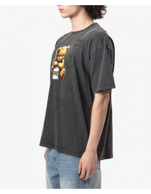 Tricou DOMREBEL, Treats Faded T-shirt in Cotton, Faded Black - TREATSTSHIRTFADEDBLACK