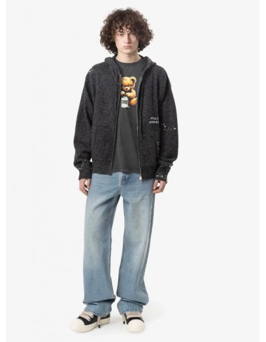 Tricou DOMREBEL, Treats Faded T-shirt in Cotton, Faded Black - TREATSTSHIRTFADEDBLACK