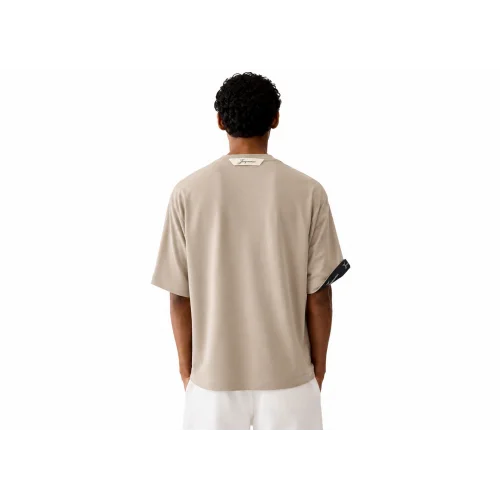 Tricou JACQUEMUS, Rond Carré T-shirt, Beige