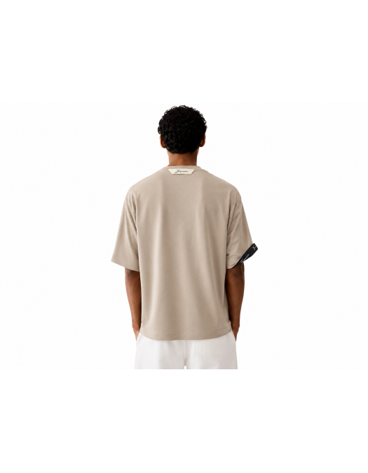 Tricou JACQUEMUS, Rond Carré T-shirt, Beige - TSM00578AJ00254150