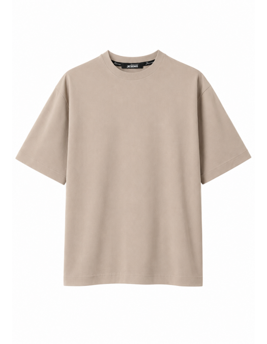 Tricou JACQUEMUS, Rond Carré T-shirt, Beige - TSM00578AJ00254150