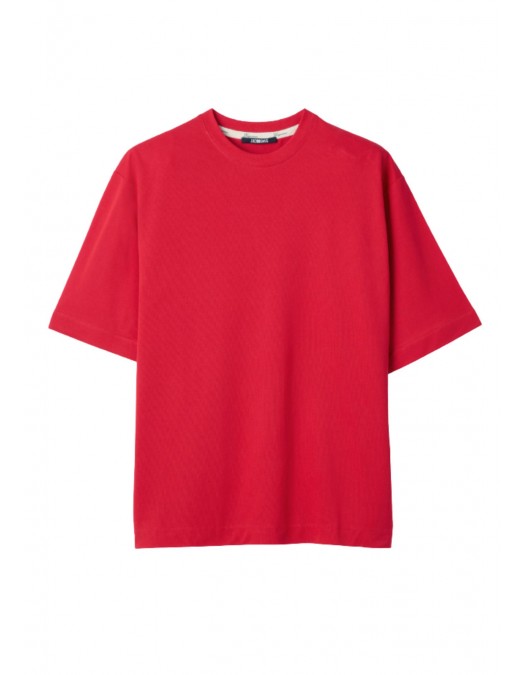 Tricou JACQUEMUS, Rond Carré T-shirt, Rosu - TSM00578AJ00254470