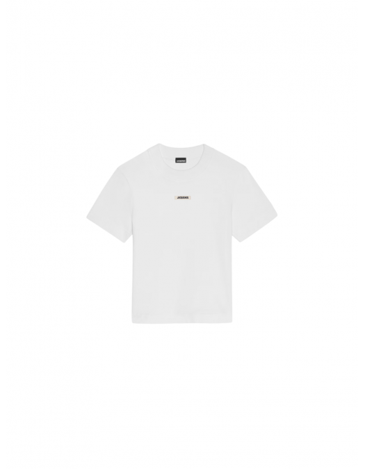 TRICOU JACQUEMUS, The Gros Grain, Logo, Short, White - TSW00133AJ00124100 TRICOU JACQUEMUS, The Gros Grain, Logo, Short, White - TSW00133AJ00124100