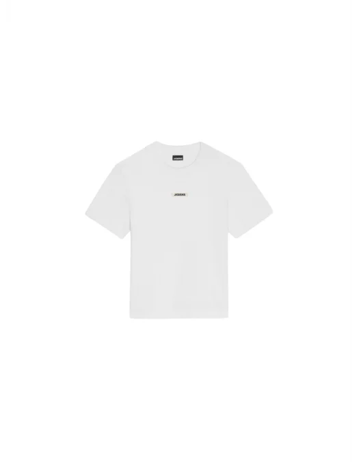 TRICOU JACQUEMUS, The Gros Grain, Logo, Short, White - TSW00133AJ00124100 TRICOU JACQUEMUS, The Gros Grain, Logo, Short, White - TSW00133AJ00124100