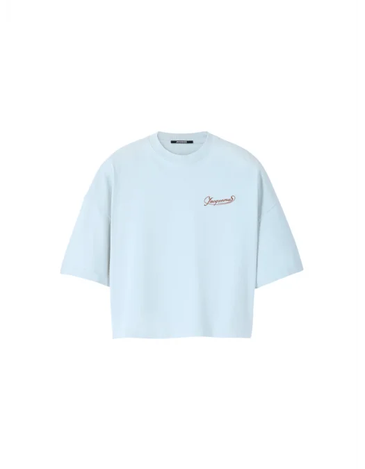 TRICOU JACQUEMUS, The Corto, Boxy Embroidered, Blue - TSW00216AJ000453GI