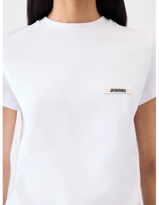 TRICOU JACQUEMUS, The Gros Grain, Short Sleeve, White - TSW00550AJ00029100 TRICOU JACQUEMUS, The Gros Grain, Short Sleeve, White - TSW00550AJ00029100