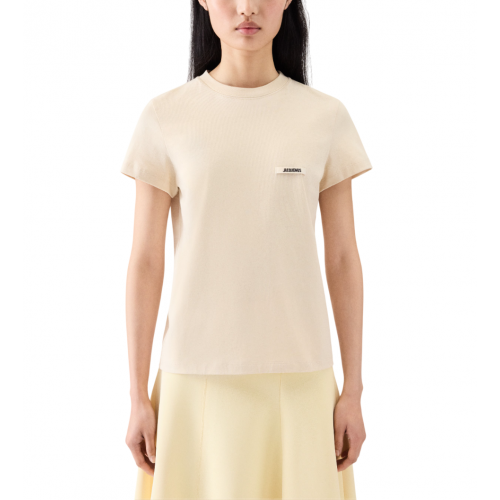 TRICOU JACQUEMUS, The Gros Grain, Short Sleeve, Beige