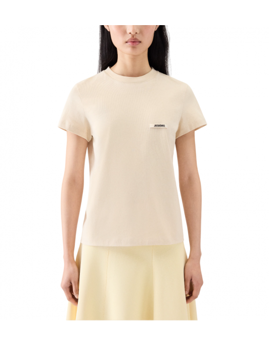 TRICOU JACQUEMUS, The Gros Grain, Short Sleeve, Beige - TSW00550AJ00029131 TRICOU JACQUEMUS, The Gros Grain, Short Sleeve, Beige - TSW00550AJ00029131