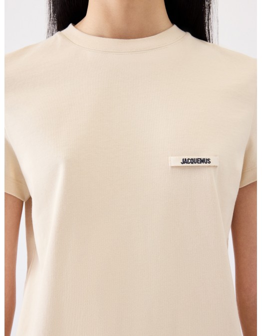 TRICOU JACQUEMUS, The Gros Grain, Short Sleeve, Beige - TSW00550AJ00029131 TRICOU JACQUEMUS, The Gros Grain, Short Sleeve, Beige - TSW00550AJ00029131