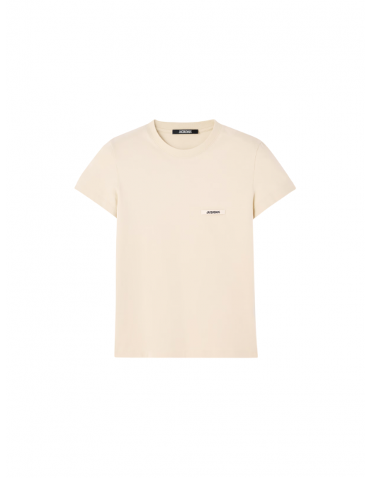 TRICOU JACQUEMUS, The Gros Grain, Short Sleeve, Beige - TSW00550AJ00029131 TRICOU JACQUEMUS, The Gros Grain, Short Sleeve, Beige - TSW00550AJ00029131