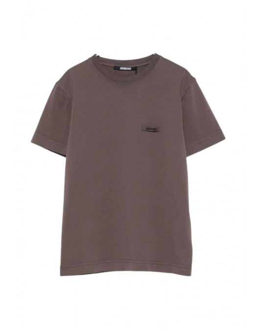 Tricou JACQUEMUS, Gros Grain MC cropped short-sleeve, Maro - TSW00550AJ00029850