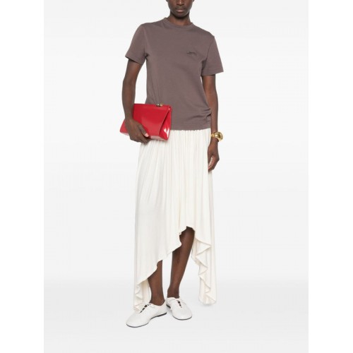Tricou JACQUEMUS, Gros Grain MC cropped short-sleeve, Maro