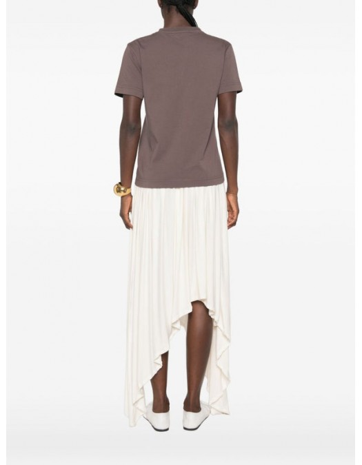 Tricou JACQUEMUS, Gros Grain MC cropped short-sleeve, Maro - TSW00550AJ00029850